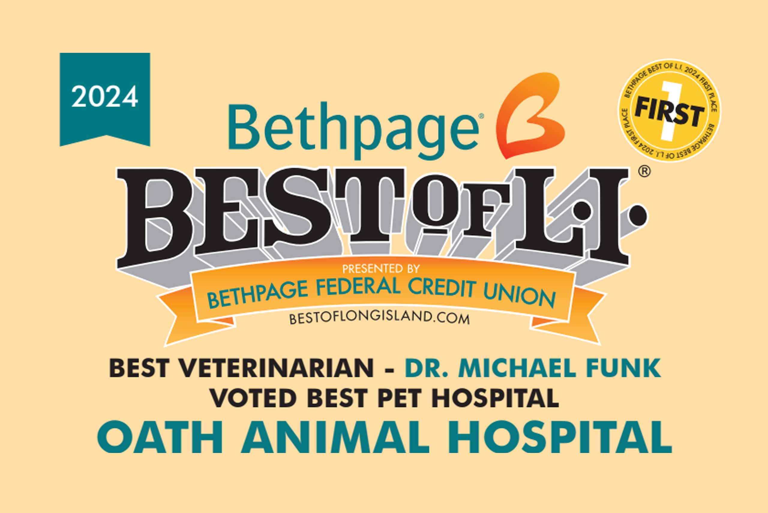 Oath Animal Hospital Shines, Earning Both “Best of Long Island” Awards, Celebration May 11th!